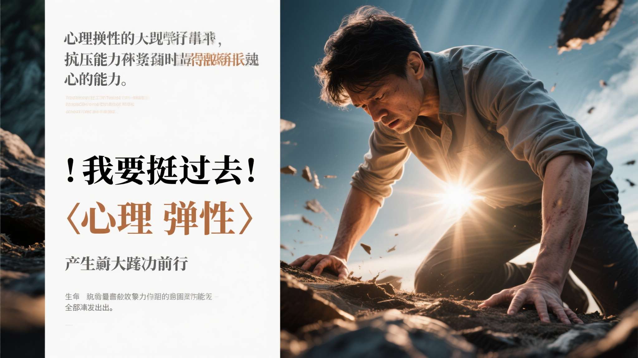 当躯体濒临崩溃边缘,精神力量将强势突围! 不仅如此,在遭遇挫折和巨大变故时,人们所具有的抗压能力同样依赖于内心深处那些顽固